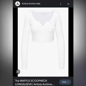 Aritzia TNA Waffle Scoopneck